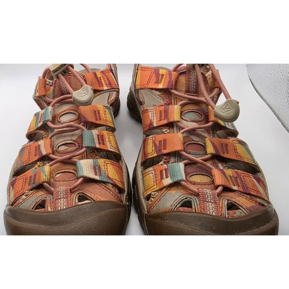 Keen Newport H2 Womens 9.5 Orange Multi Geometric Waterproof Hiking Sandals